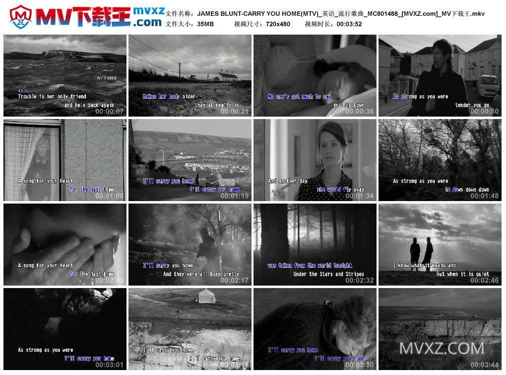 JAMES BLUNT-CARRY YOU HOME(MTV)_英语_流行歌曲_MC801488